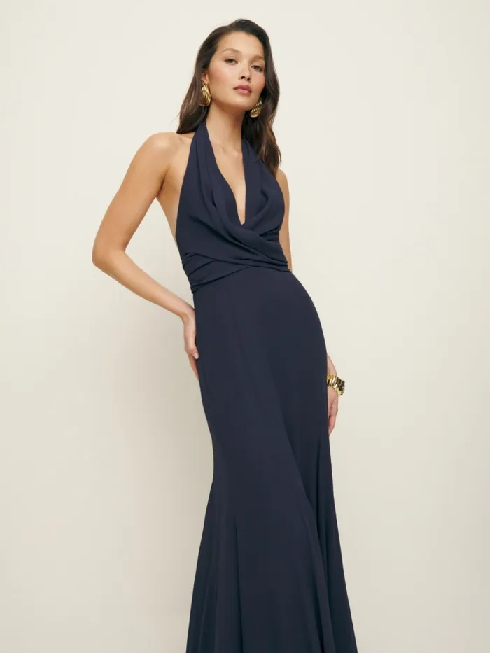 Reformation Dresses Ezria Dress Navy 8211 Women