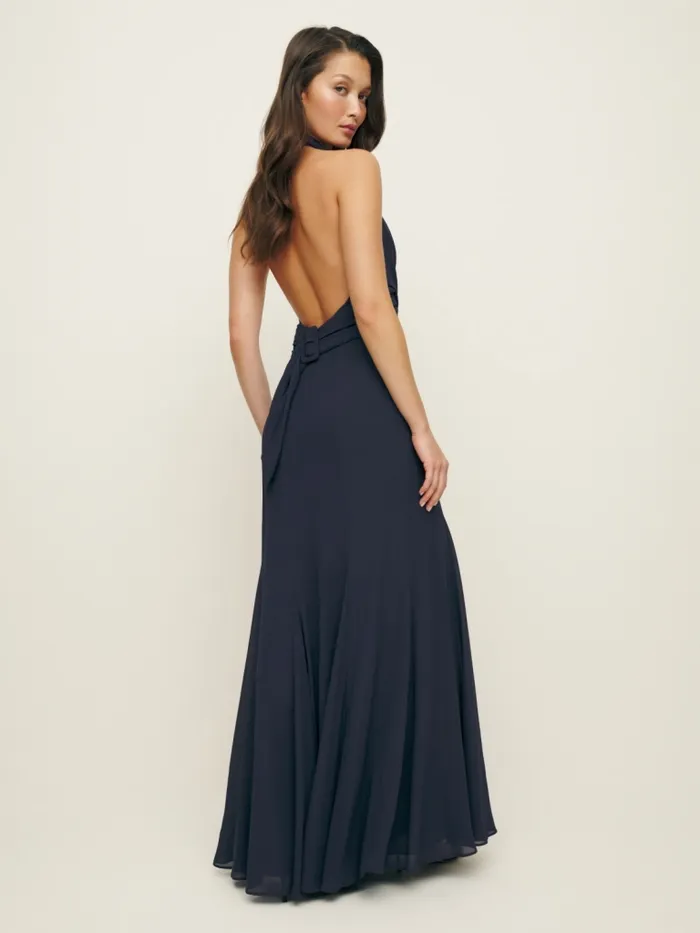 Reformation Dresses Ezria Dress Navy 8211 Women