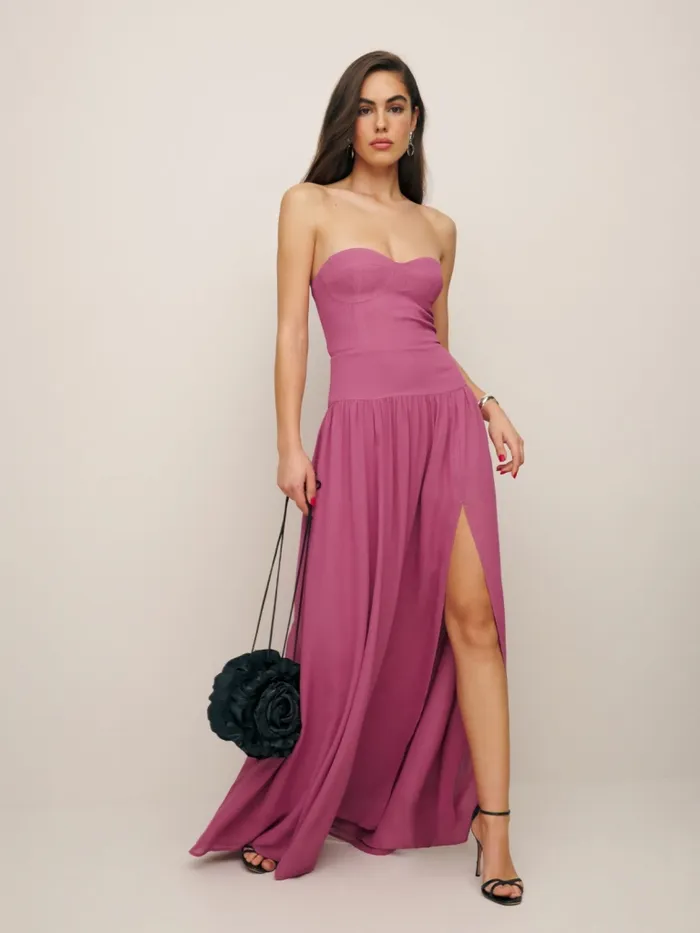 Reformation Dresses Leilani Dress Strawberry Wine 8211 Women