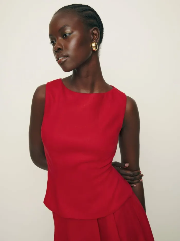 Reformation Dresses Moya Linen Two Piece Cherry 8211 Women Reformation Dresses Moya Linen Two Piece Cherry 8211 Women