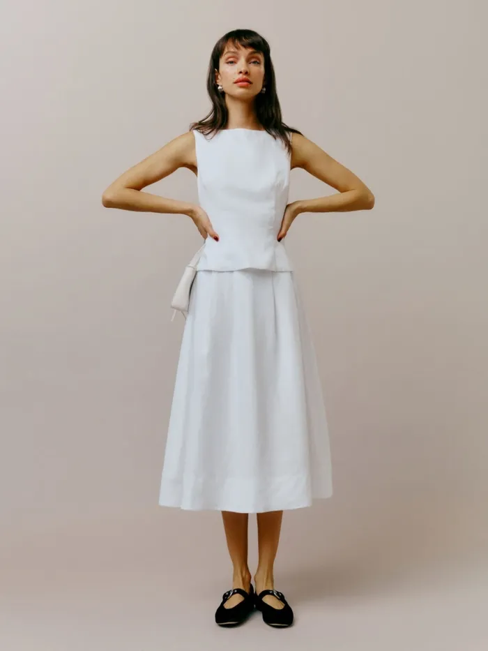 Reformation Dresses Moya Linen Two Piece White 8211 Women Reformation Dresses Moya Linen Two Piece White 8211 Women