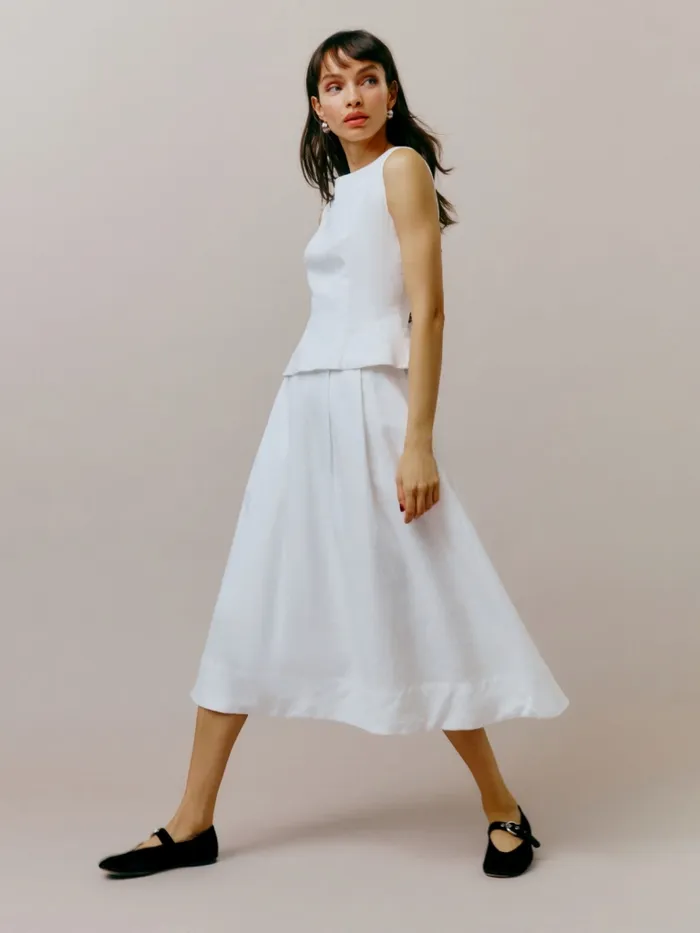 Reformation Dresses Moya Linen Two Piece White 8211 Women Reformation Dresses Moya Linen Two Piece White 8211 Women