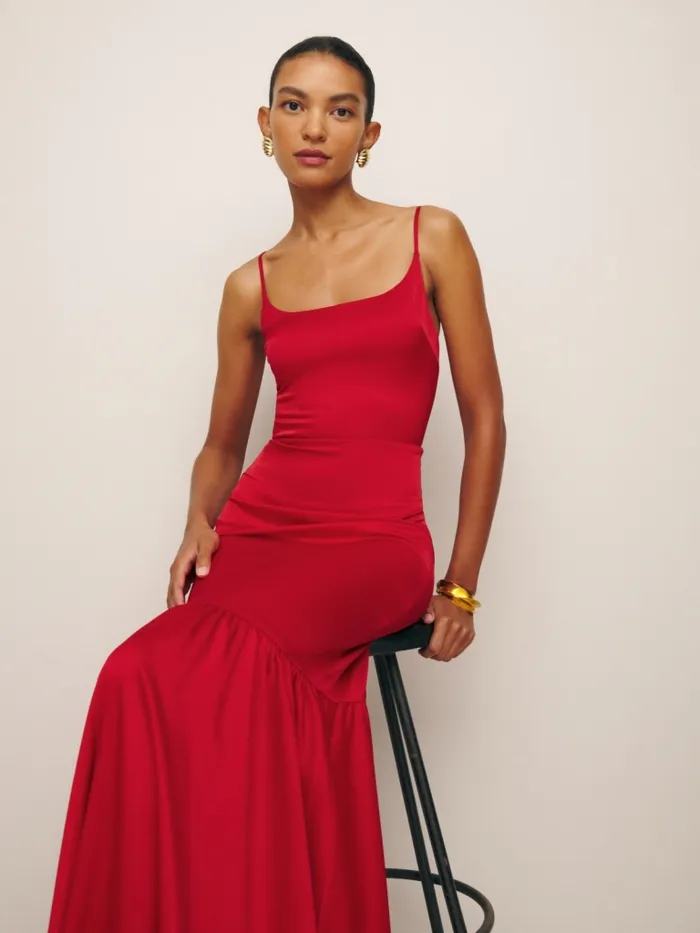 Reformation Dresses Nasha Satin Dress Cherry 8211 Women Reformation Dresses Nasha Satin Dress Cherry 8211 Women