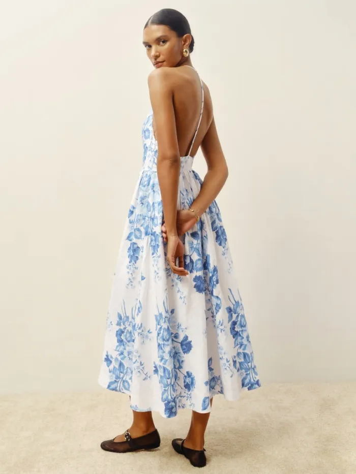 Reformation Dresses Percy Linen Dress Verna 8211 Women