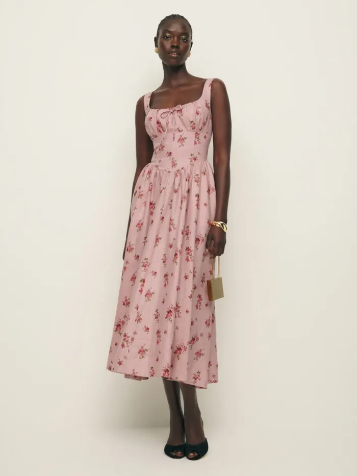 Reformation Dresses Petites Balia Linen Dress Tea Time 8211 Women Reformation Dresses Petites Balia Linen Dress Tea Time 8211 Women