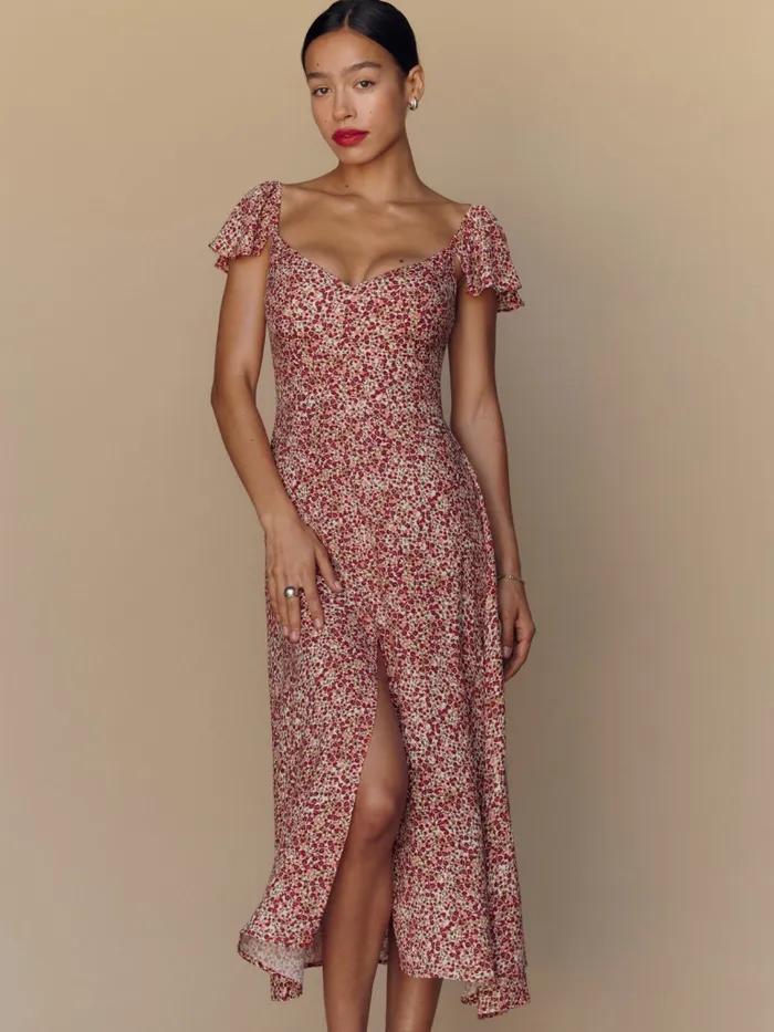 Reformation Dresses Petites Baxley Dress La Vie En Rose 8211 Women