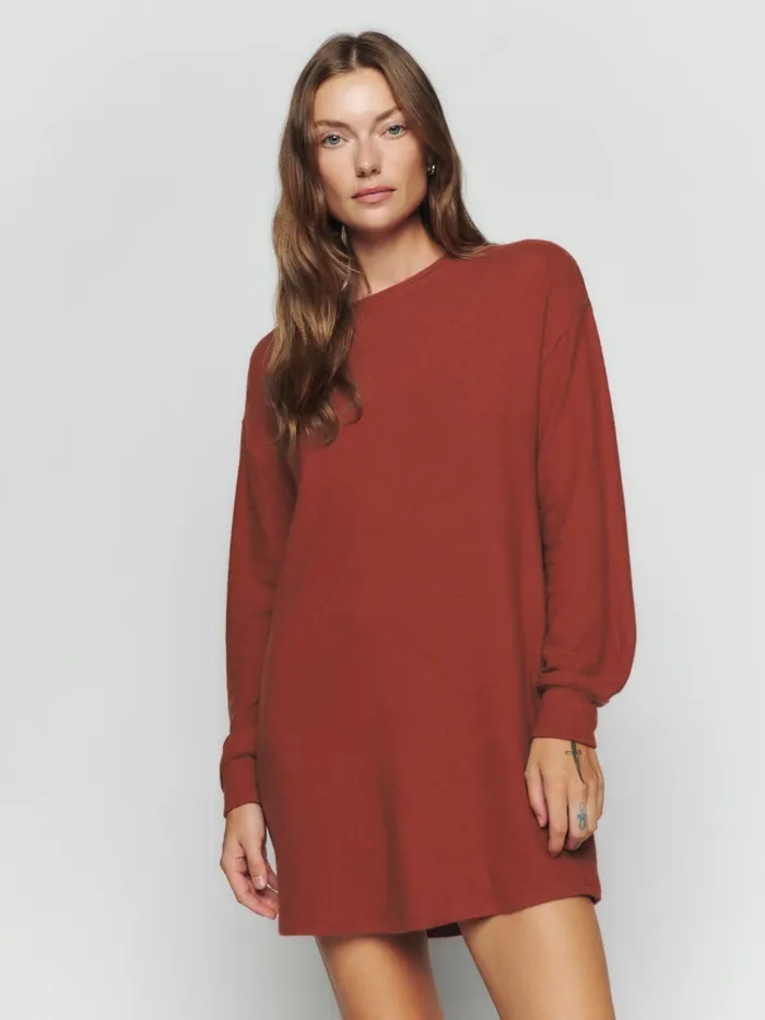 Reformation Dresses Radlee Knit Dress Oxide 8211 Women