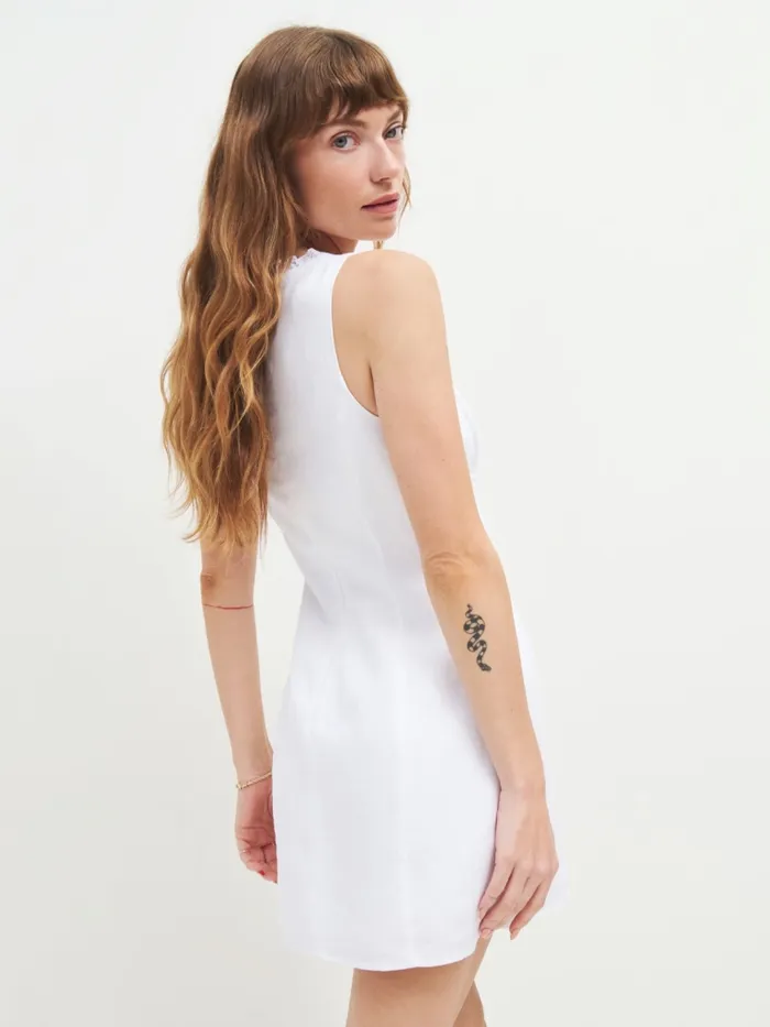 Reformation Dresses Reia Linen Dress White 8211 Women Reformation Dresses Reia Linen Dress White 8211 Women