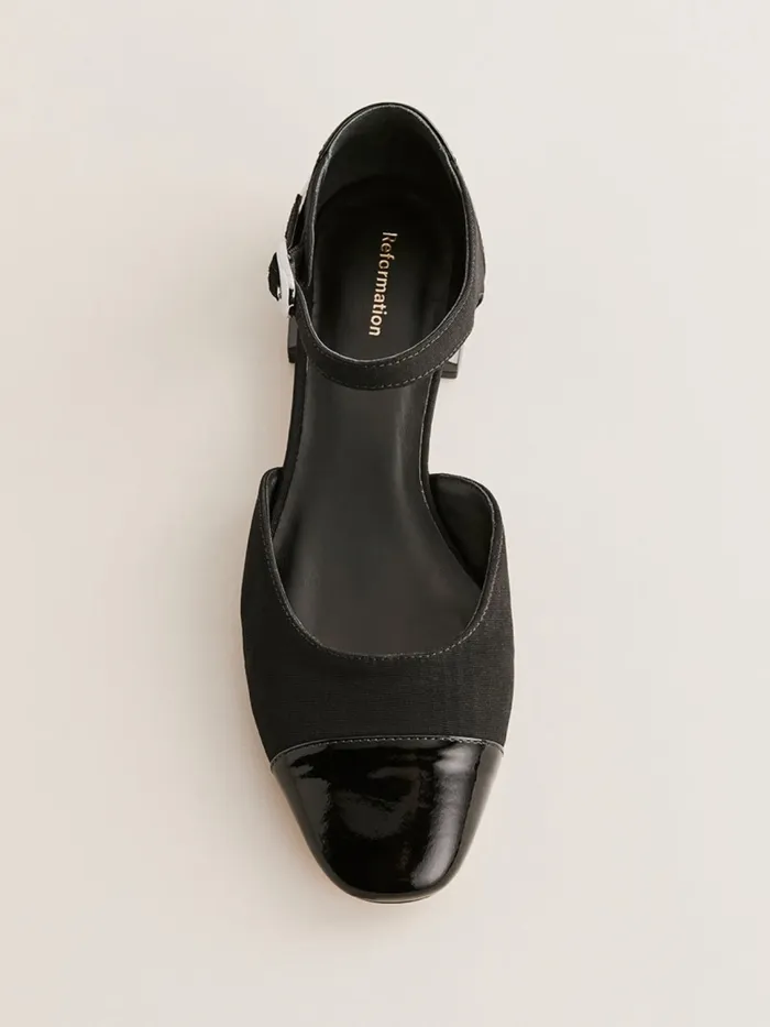 Reformation Flats Martha Flat Black Moire 8211 Women Reformation Flats Martha Flat Black Moire 8211 Women