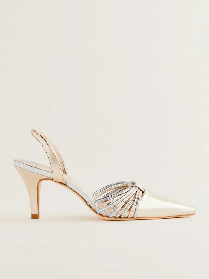 Reformation Heels Natanya Pump Gold Silver 8211 Women Reformation Heels Natanya Pump Gold Silver 8211 Women