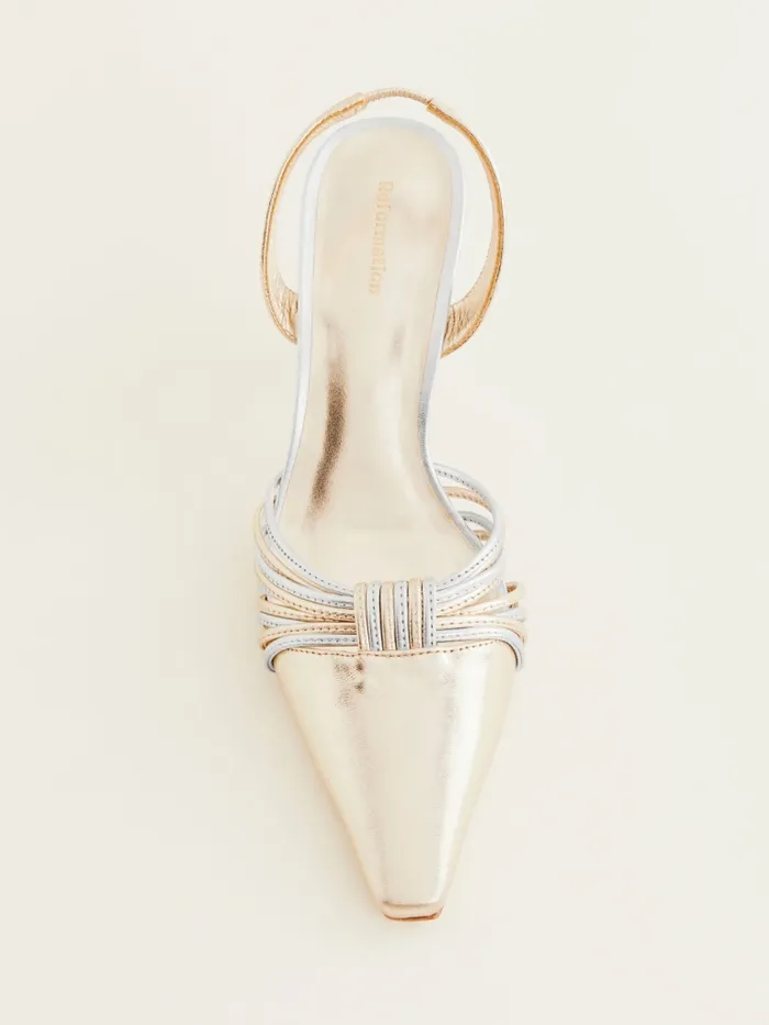Reformation Heels Natanya Pump Gold Silver 8211 Women Reformation Heels Natanya Pump Gold Silver 8211 Women