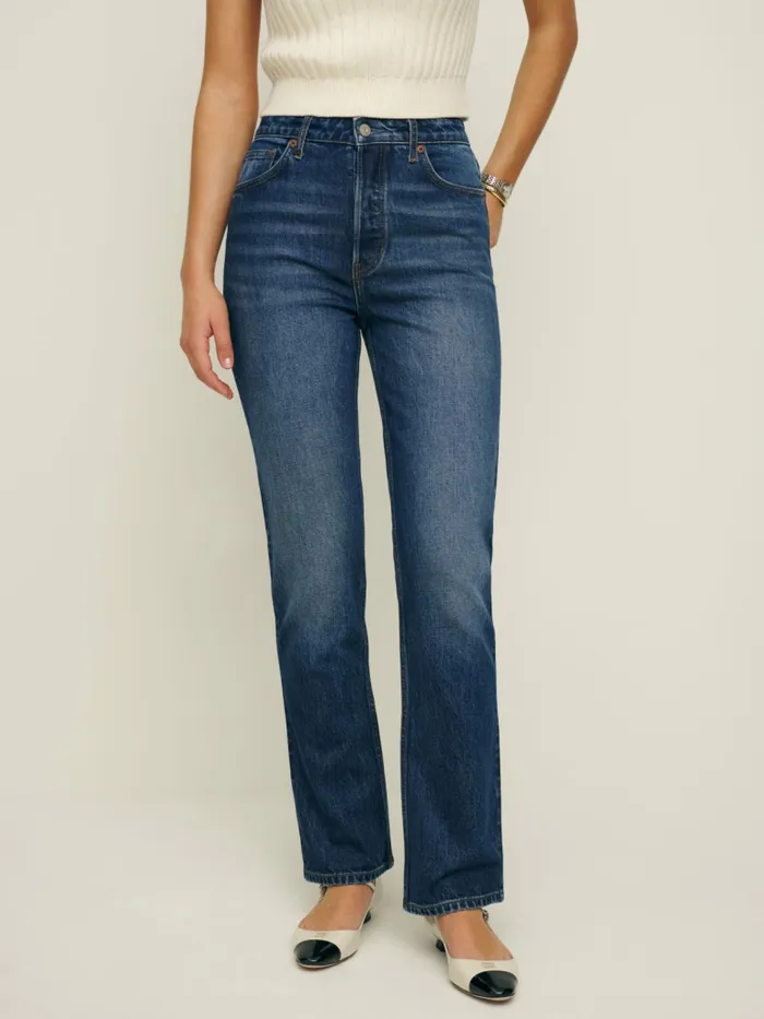 Reformation Jeans Cynthia Stretch High Rise Straight Jeans Bennett 8211 Women Reformation Jeans Cynthia Stretch High Rise Straight Jeans Bennett 8211 Women