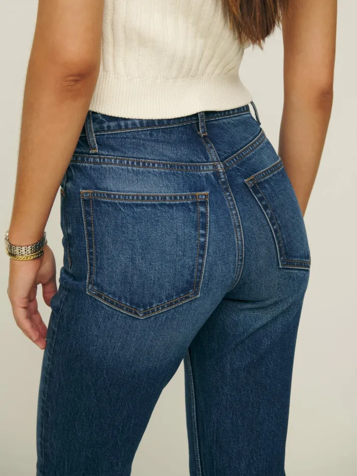 Reformation Jeans Cynthia Stretch High Rise Straight Jeans Bennett 8211 Women Reformation Jeans Cynthia Stretch High Rise Straight Jeans Bennett 8211 Women