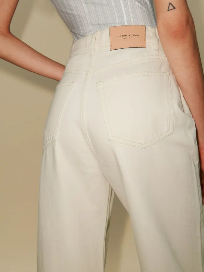 Reformation Jeans Juniper High Rise Wide Leg Jean Fior Di Latte 8211 Women