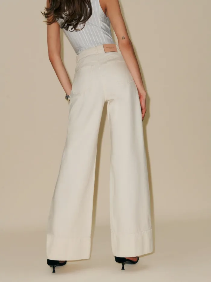 Reformation Jeans Juniper High Rise Wide Leg Jean Fior Di Latte 8211 Women