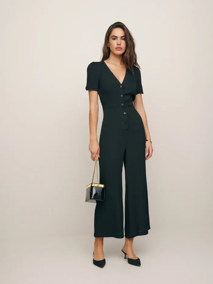 Reformation Jumpsuits Petites France Jumpsuit Black 8211 Women