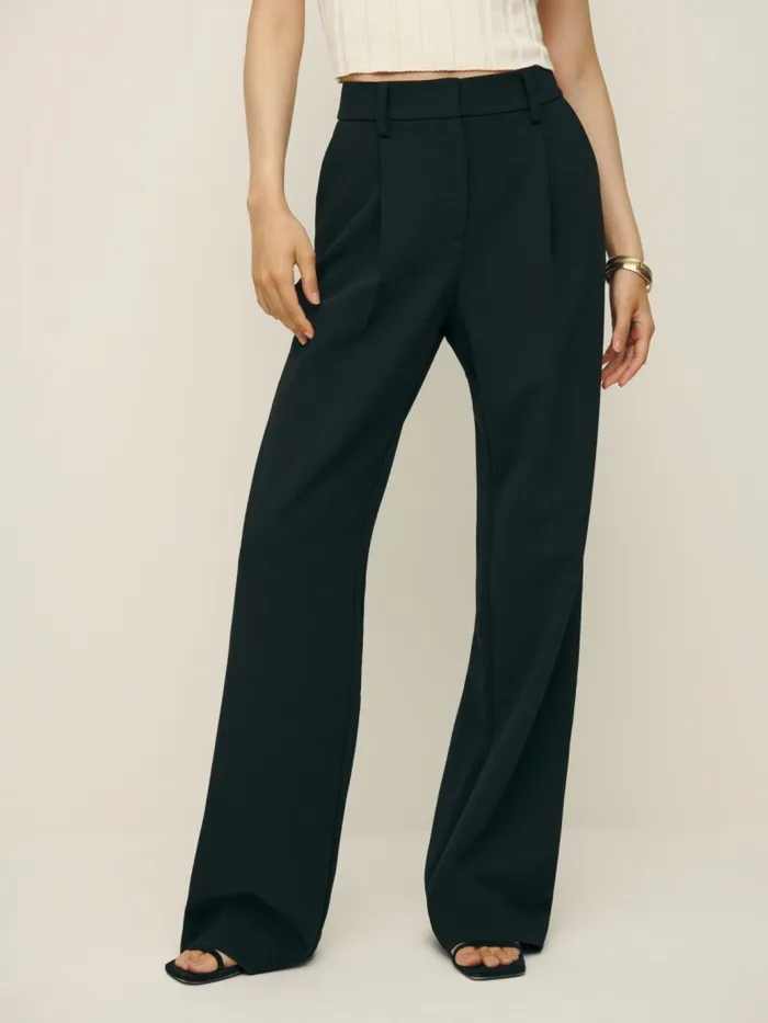 Reformation Pants Alex Pant Jet Black 8211 Women Reformation Pants Alex Pant Jet Black 8211 Women