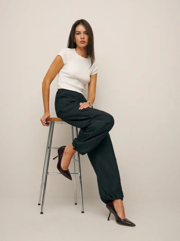 Reformation Pants Petites Camden Pant Black 8211 Women