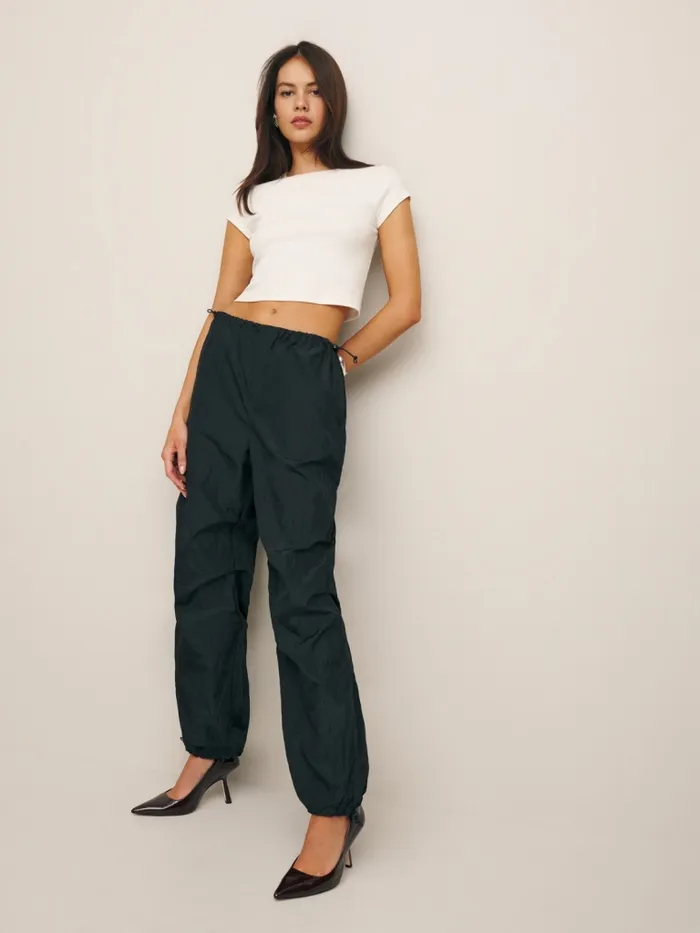 Reformation Pants Petites Camden Pant Black 8211 Women