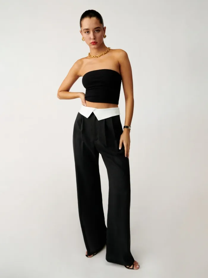 Reformation Pants Stevie Pant Black 8211 Women