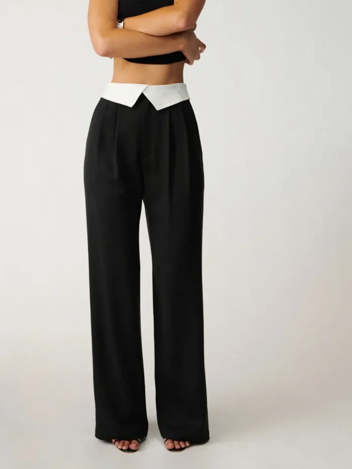 Reformation Pants Stevie Pant Black 8211 Women