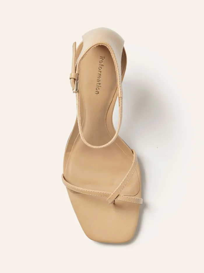 Reformation Sandals Gigi Strappy Mid Heel Sandal Buff 8211 Women Reformation Sandals Gigi Strappy Mid Heel Sandal Buff 8211 Women