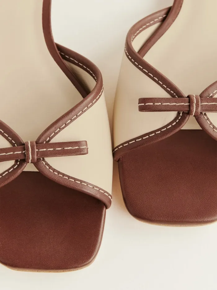 Reformation Sandals Gladys Flat Sandal Almond Walnut 8211 Women