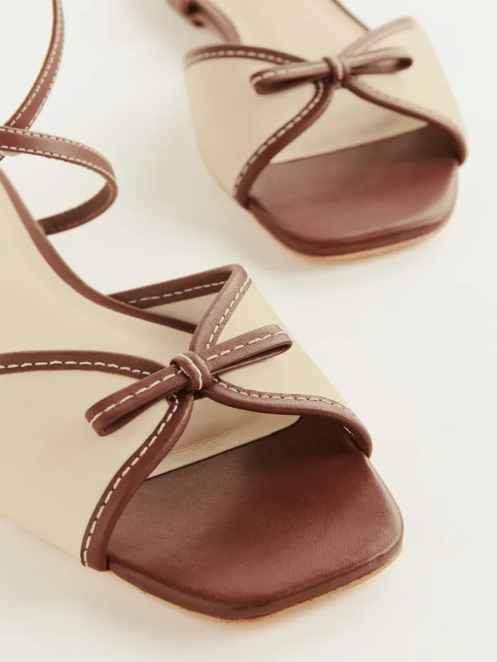 Reformation Sandals Gladys Flat Sandal Almond Walnut 8211 Women