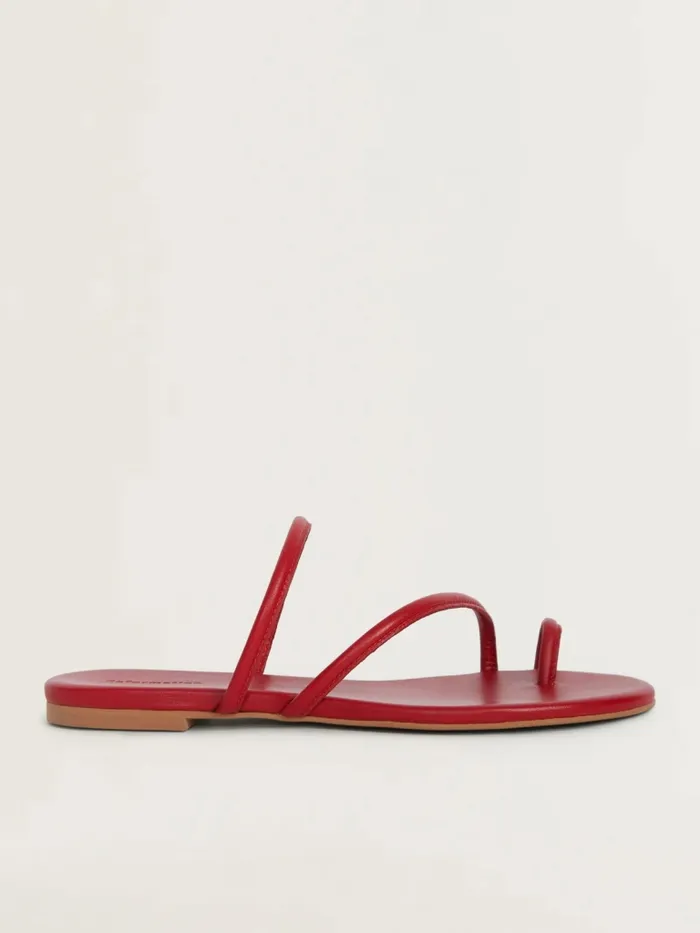 Reformation Sandals Ludo Toe Ring Strappy Flat Sandal Scarlet 8211 Women Reformation Sandals Ludo Toe Ring Strappy Flat Sandal Scarlet 8211 Women