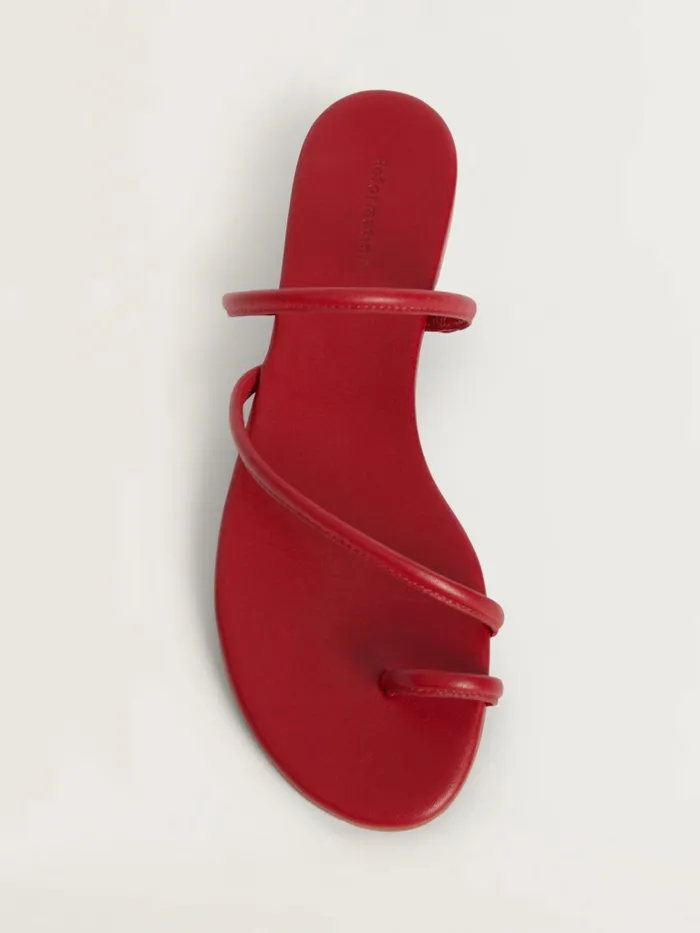 Reformation Sandals Ludo Toe Ring Strappy Flat Sandal Scarlet 8211 Women Reformation Sandals Ludo Toe Ring Strappy Flat Sandal Scarlet 8211 Women