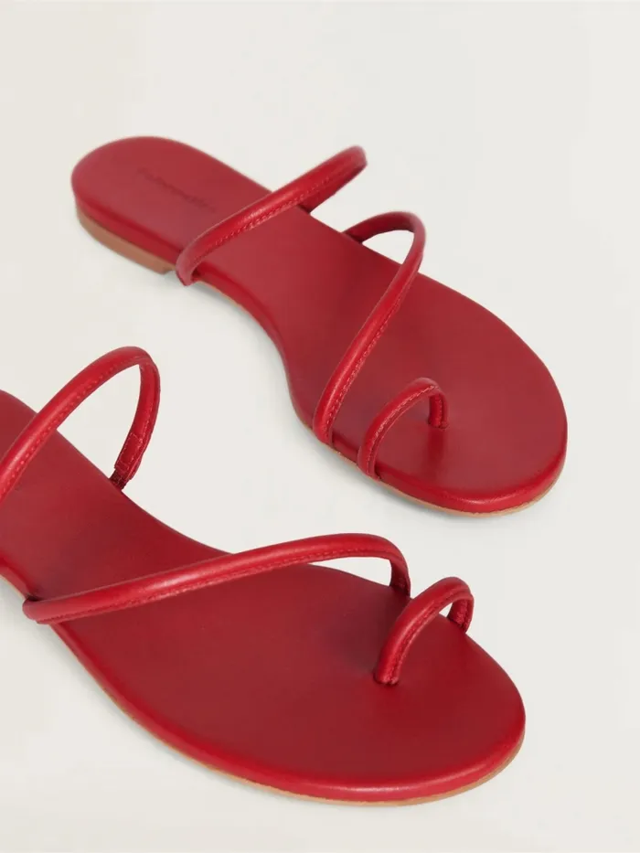 Reformation Sandals Ludo Toe Ring Strappy Flat Sandal Scarlet 8211 Women Reformation Sandals Ludo Toe Ring Strappy Flat Sandal Scarlet 8211 Women