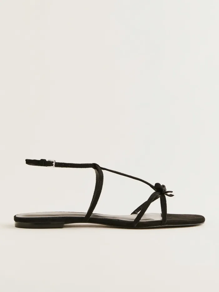 Reformation Sandals Maya Flat Sandal Black Suede 8211 Women Reformation Sandals Maya Flat Sandal Black Suede 8211 Women