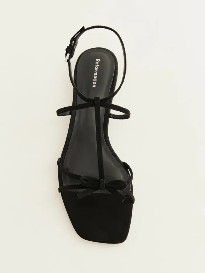 Reformation Sandals Maya Flat Sandal Black Suede 8211 Women Reformation Sandals Maya Flat Sandal Black Suede 8211 Women
