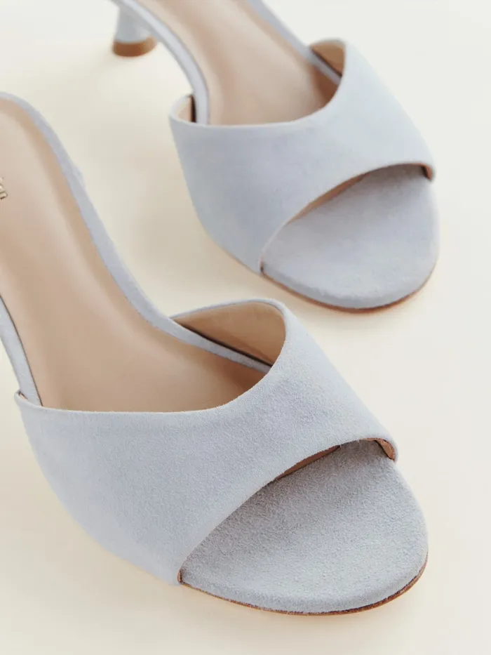 Reformation Sandals Stanley Heeled Sandal Mist Suede 8211 Women Reformation Sandals Stanley Heeled Sandal Mist Suede 8211 Women