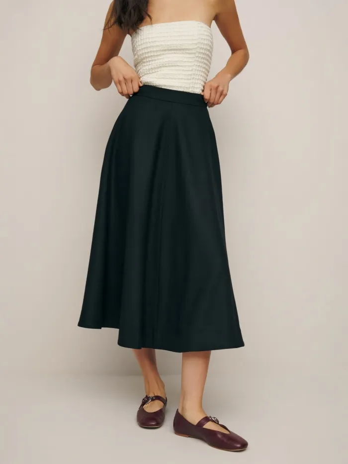Reformation Skirts Maia Wool Skirt Black 8211 Women Reformation Skirts Maia Wool Skirt Black 8211 Women