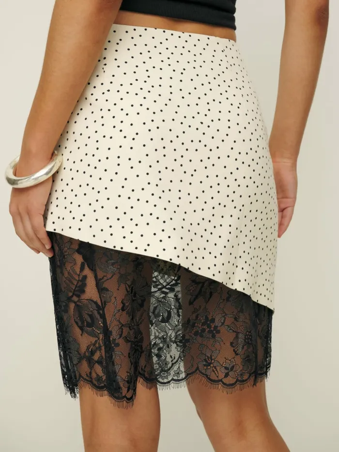 Reformation Skirts Perla Skirt Salt And Pepper 8211 Women