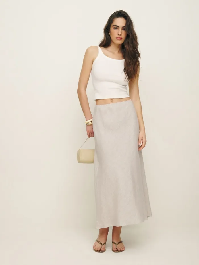 Reformation Skirts Petites Layla Linen Skirt Oatmeal 8211 Women Reformation Skirts Petites Layla Linen Skirt Oatmeal 8211 Women