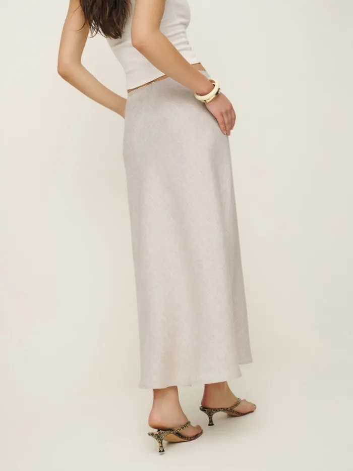 Reformation Skirts Petites Layla Linen Skirt Oatmeal 8211 Women Reformation Skirts Petites Layla Linen Skirt Oatmeal 8211 Women