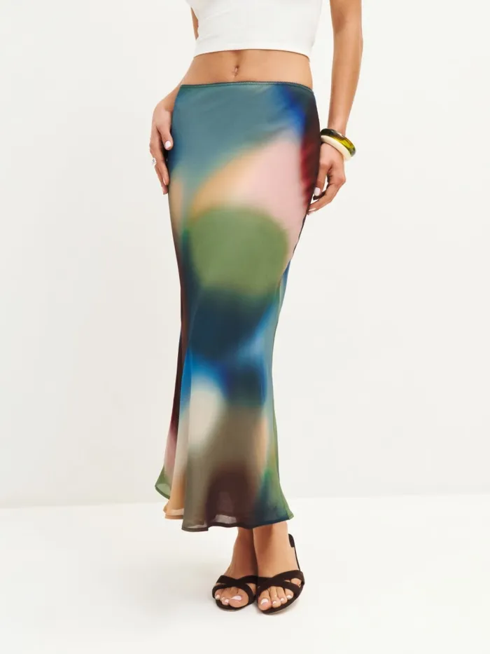 Reformation Skirts Petites Layla Skirt Blur 8211 Women
