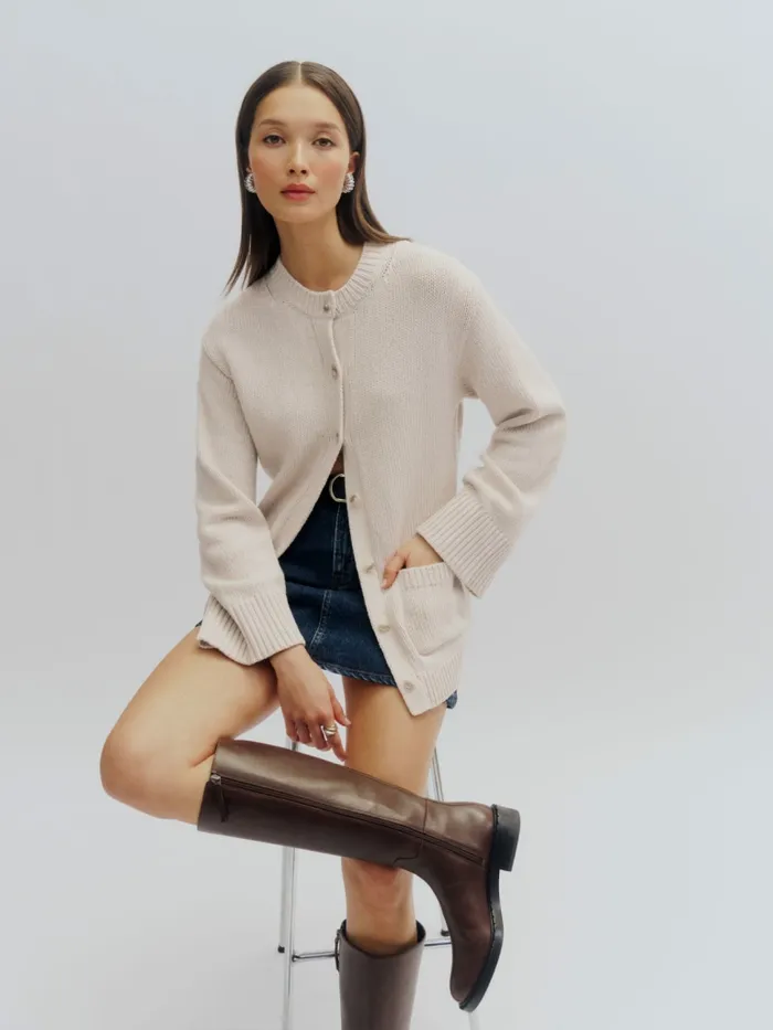 Reformation Sweaters Franco Split Hem Cardigan Gossamer 8211 Women