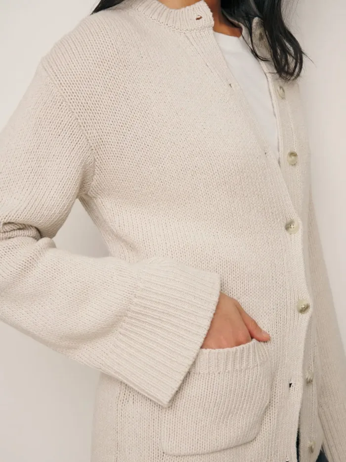 Reformation Sweaters Franco Split Hem Cardigan Gossamer 8211 Women