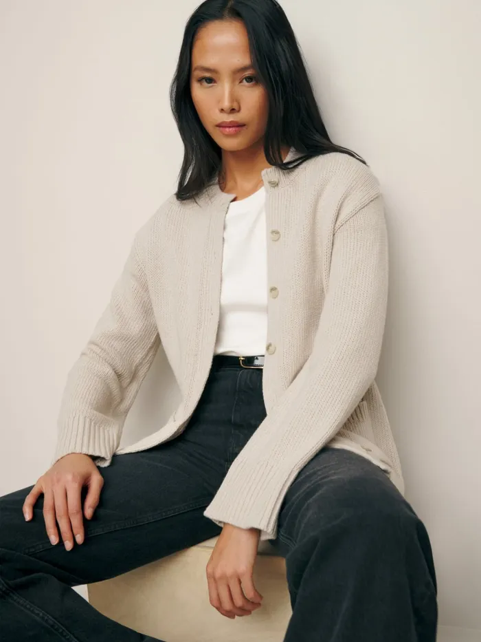 Reformation Sweaters Franco Split Hem Cardigan Gossamer 8211 Women