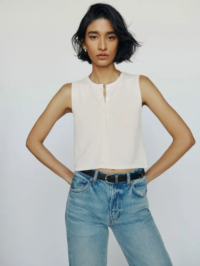 Reformation Sweaters Jace Cashmere Cropped Sweater Gossamer 8211 Women Reformation Sweaters Jace Cashmere Cropped Sweater Gossamer 8211 Women