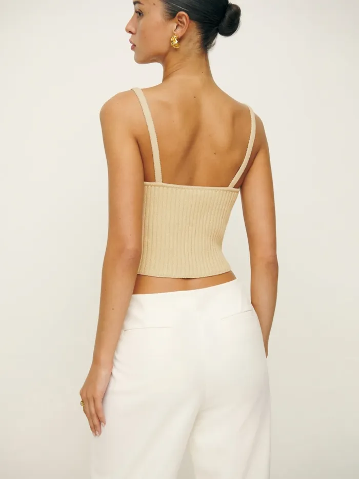 Reformation Sweaters Presley Sweater Tank Birch 8211 Women