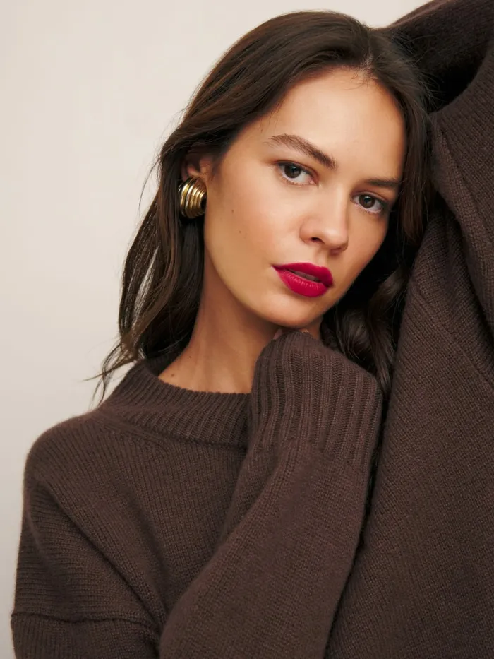 Reformation Sweaters Sam Cashmere Oversized Crew Sweater Chestnut 8211 Women Reformation Sweaters Sam Cashmere Oversized Crew Sweater Chestnut 8211 Women