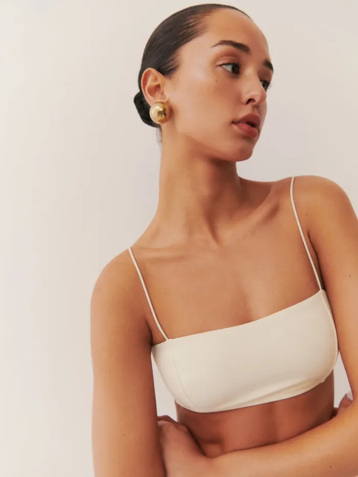 Reformation Swim Monaco Bikini Top Fior Di Latte 8211 Women Reformation Swim Monaco Bikini Top Fior Di Latte 8211 Women