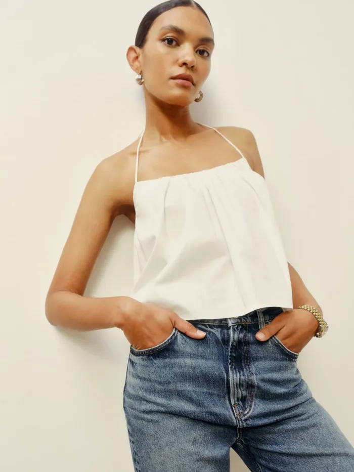 Reformation Tops Addy Top White 8211 Women Reformation Tops Addy Top White 8211 Women