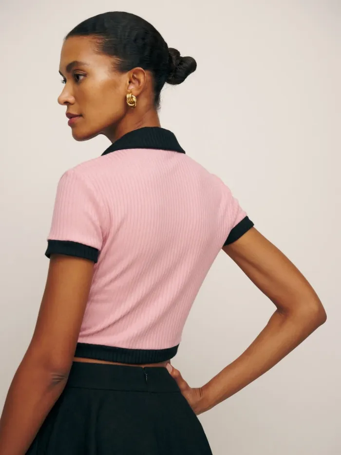 Reformation Tops Aminara Knit Top Carnation Black 8211 Women Reformation Tops Aminara Knit Top Carnation Black 8211 Women