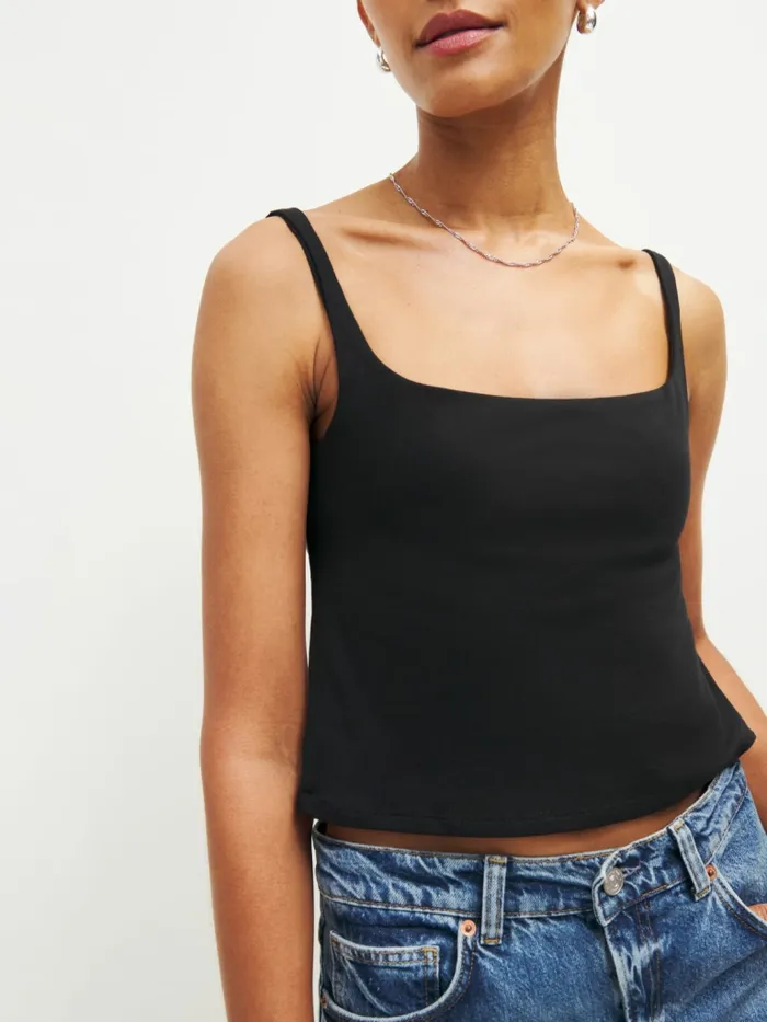 Reformation Tops Cairo Knit Top Black 8211 Women Reformation Tops Cairo Knit Top Black 8211 Women