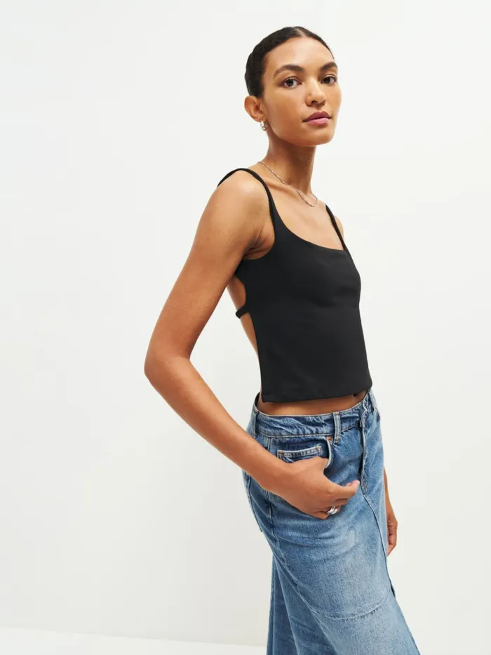 Reformation Tops Cairo Knit Top Black 8211 Women Reformation Tops Cairo Knit Top Black 8211 Women